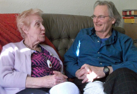 The author with Helen, in her home. Exmouth, March 2011. Photo: Rona Taylor