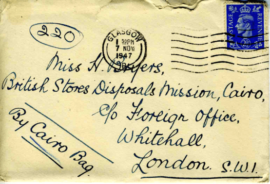 Mum's ernest envelope to Len png