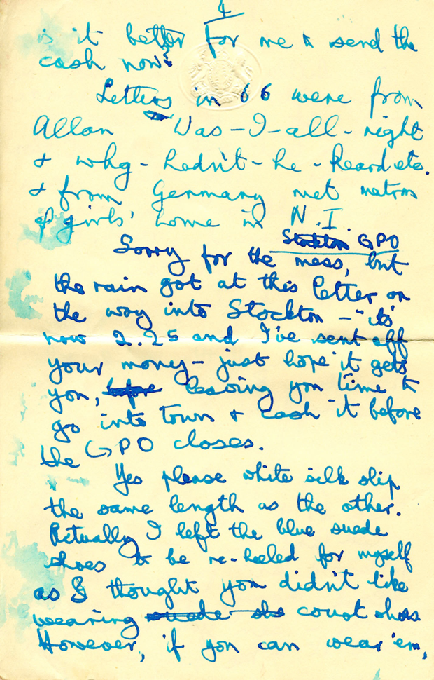 len rain stained letter from college png